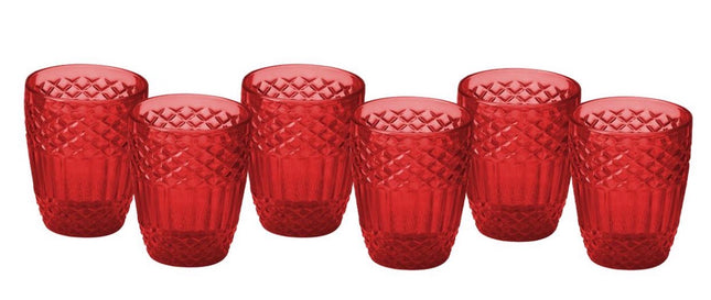 box 8 confezioni da 6 bicchieri acqua rossi