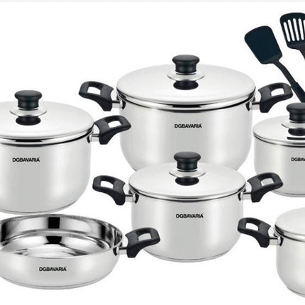 1 batteria 18 pz in acciaio inox